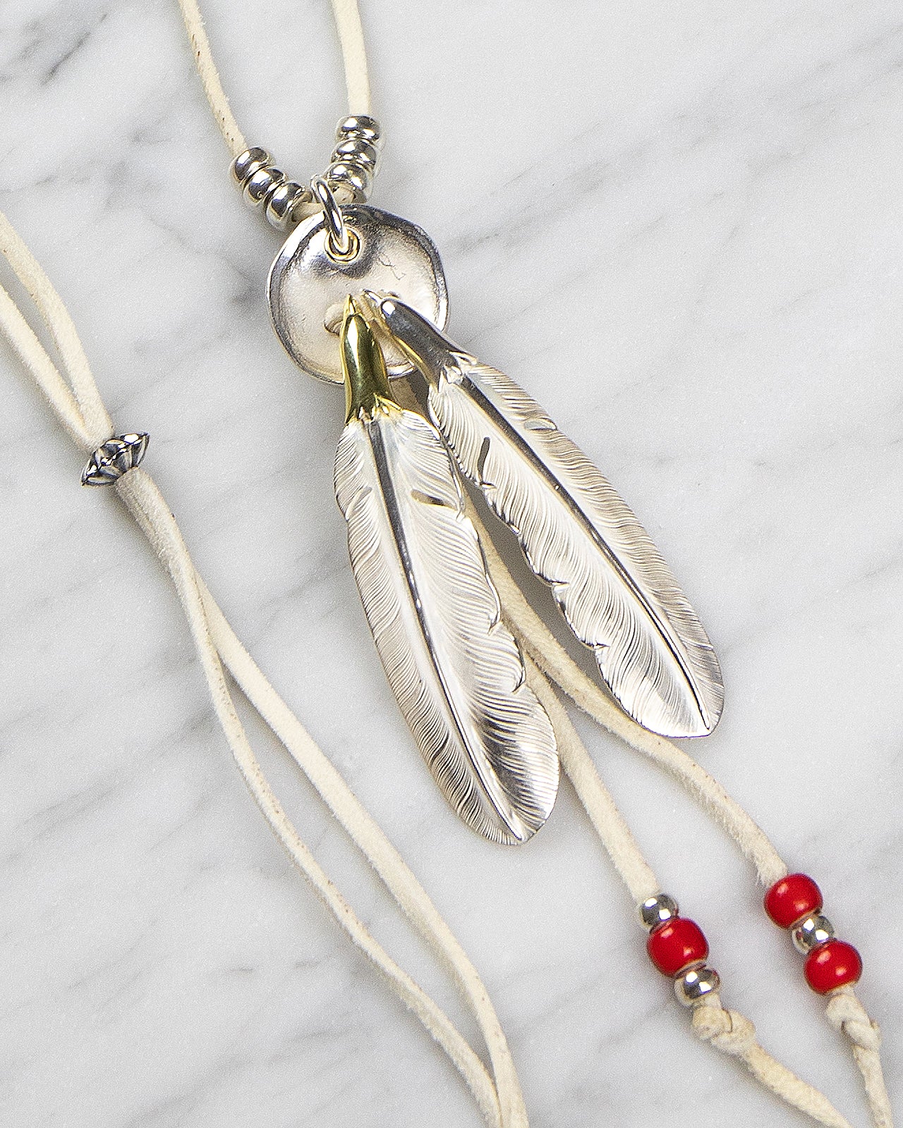 Larry Smith Double Feather Necklace Combination - Image 2