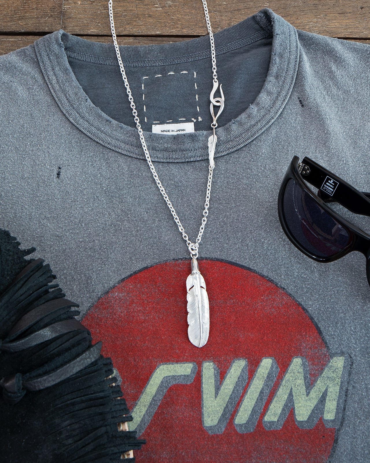 Larry Smith Silver Eagle Head Plain Feather, Right - Image 3