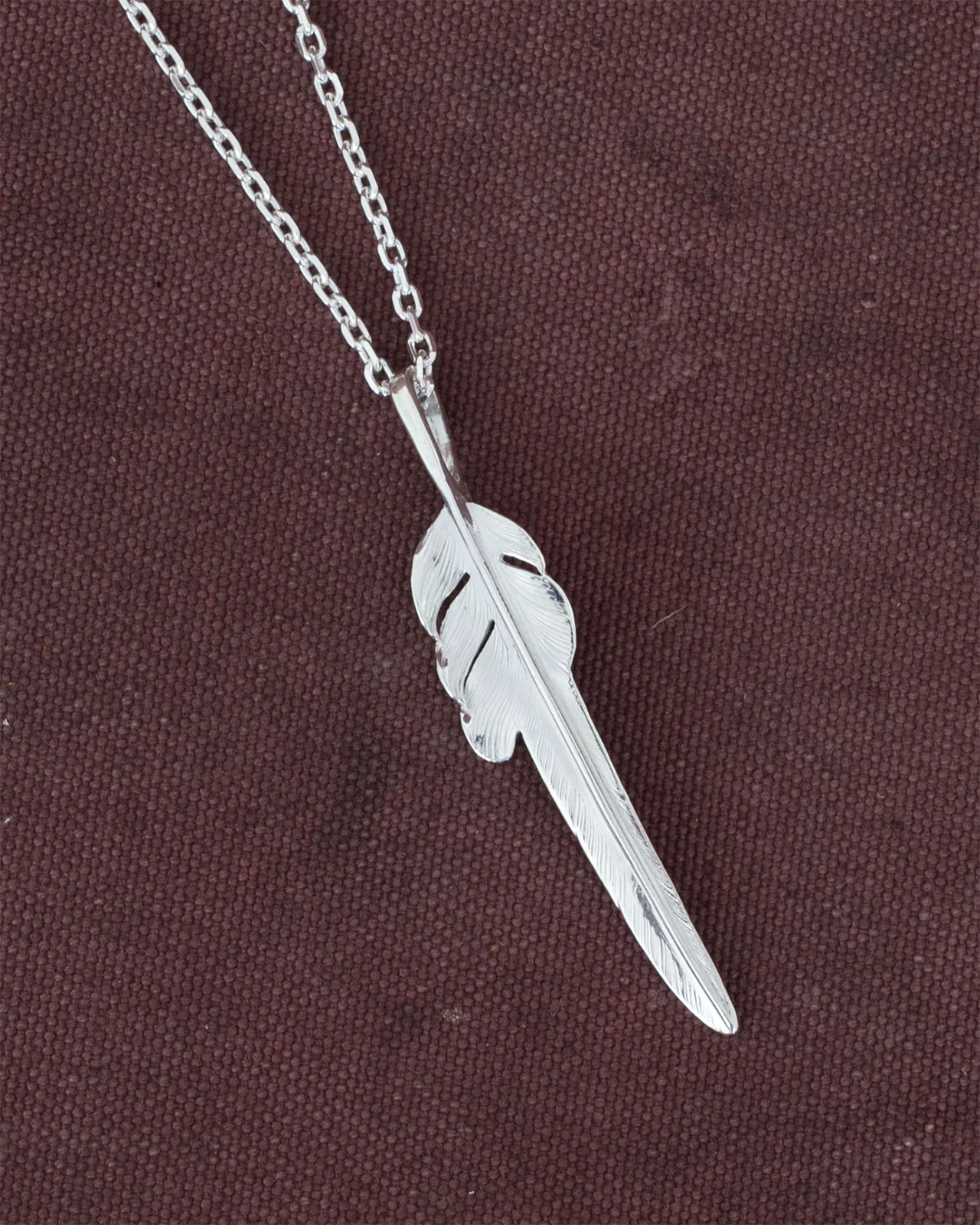 Larry Smith Silver Kazekiri Feather, Large (Right) - Image 3