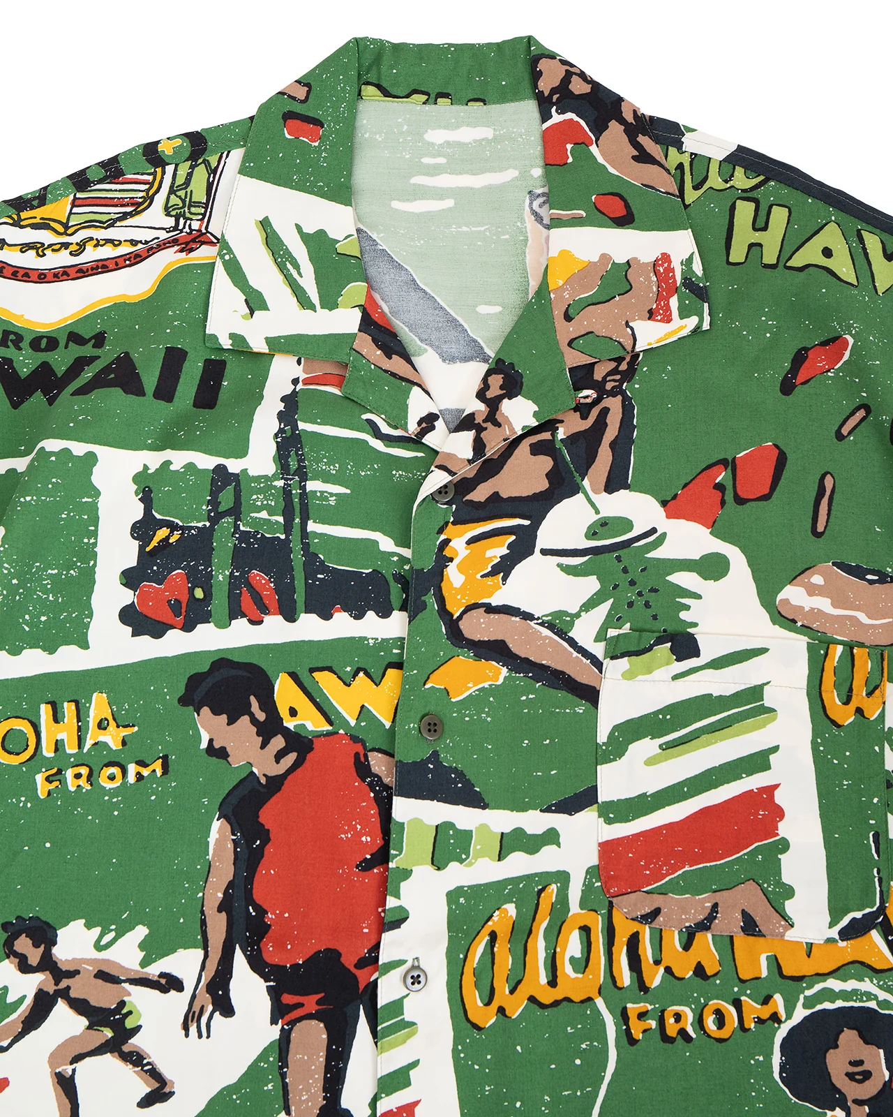 Porter Classic Hawaiian Outdoor Aloha Shirt, Green - Image 3