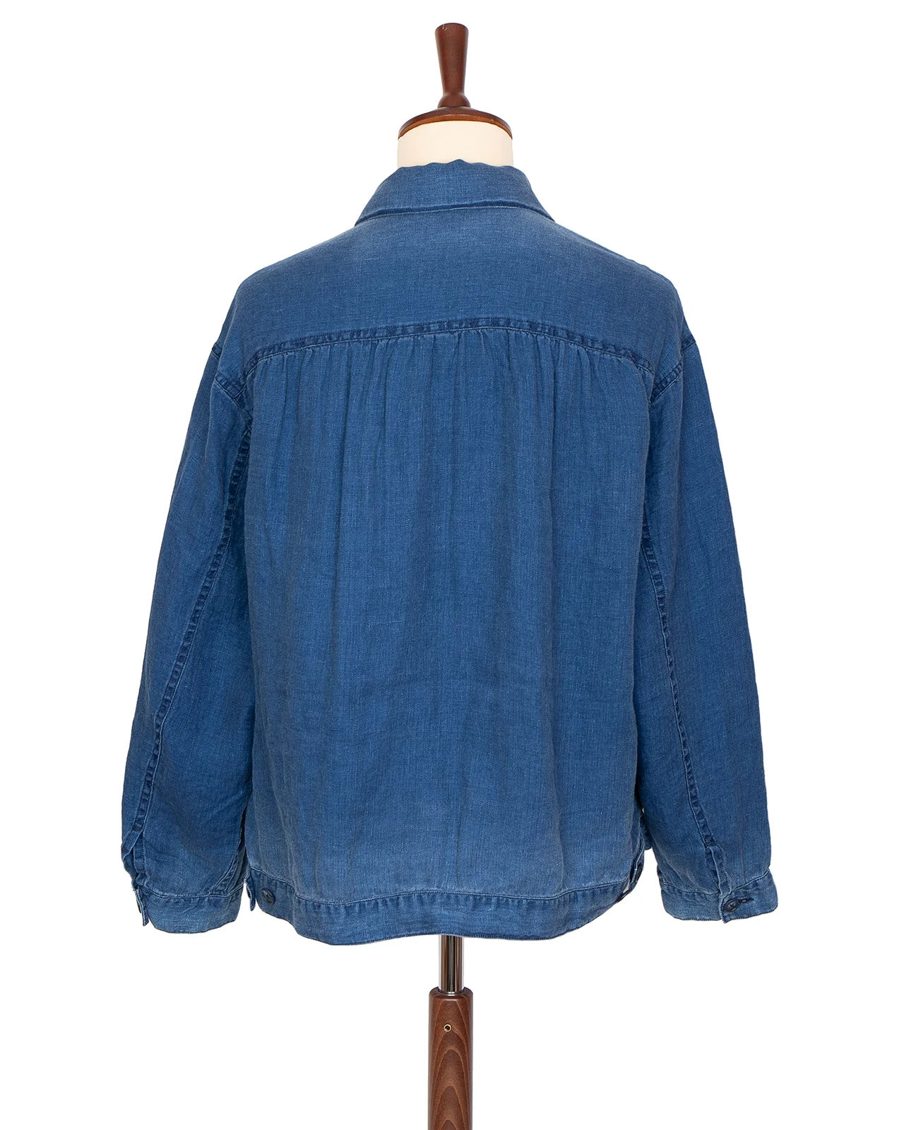 Porter Classic Indigo Linen Short Jacket - Image 5