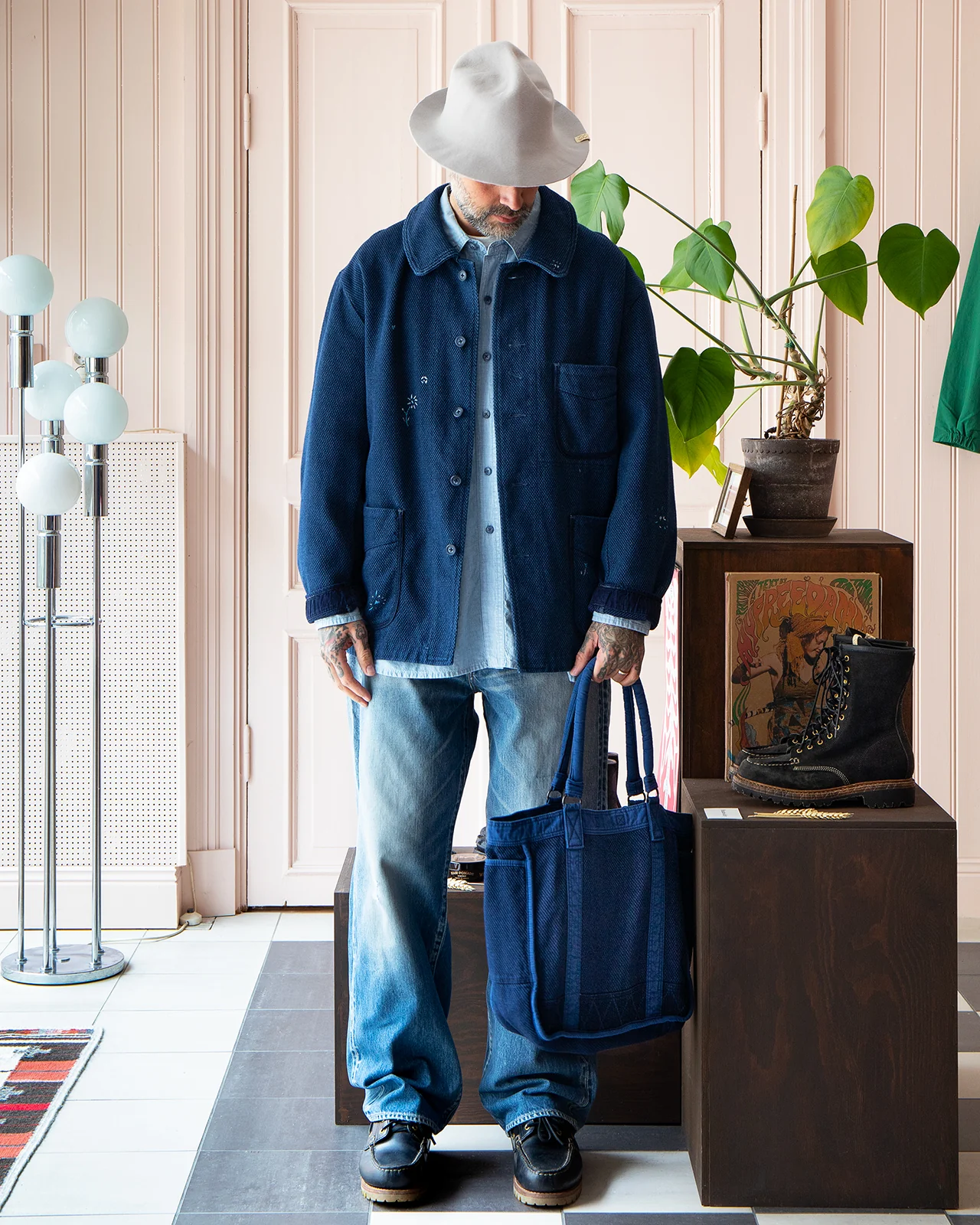 Porter Classic Kendo Tote Bag, Blue - Image 2