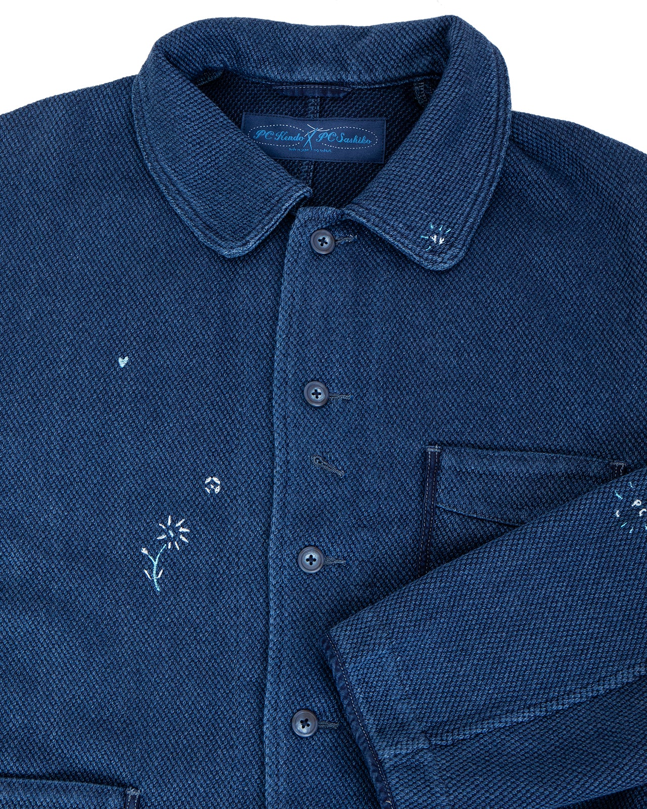 Porter Classic Kendo French Jacket, Embroidery, Blue - Image 4