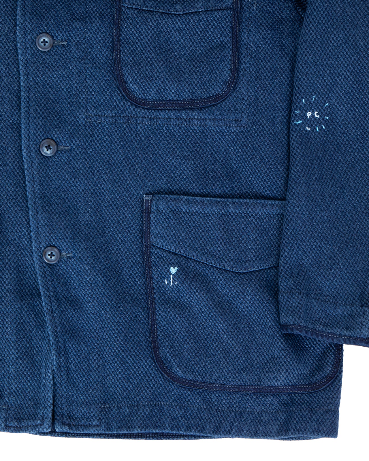 Porter Classic Kendo French Jacket, Embroidery, Blue - Image 5