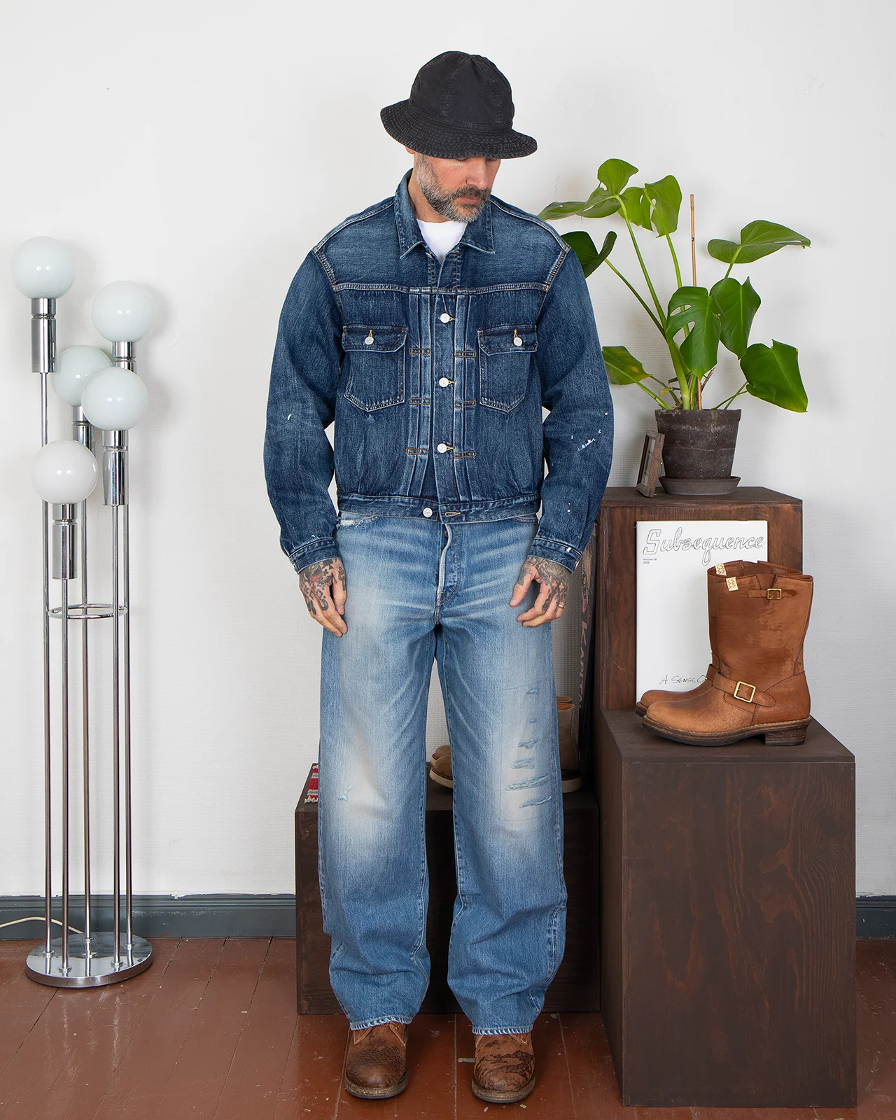 Visvim Social Sculpture 01 EX Wide DMGD-43 - Image 2