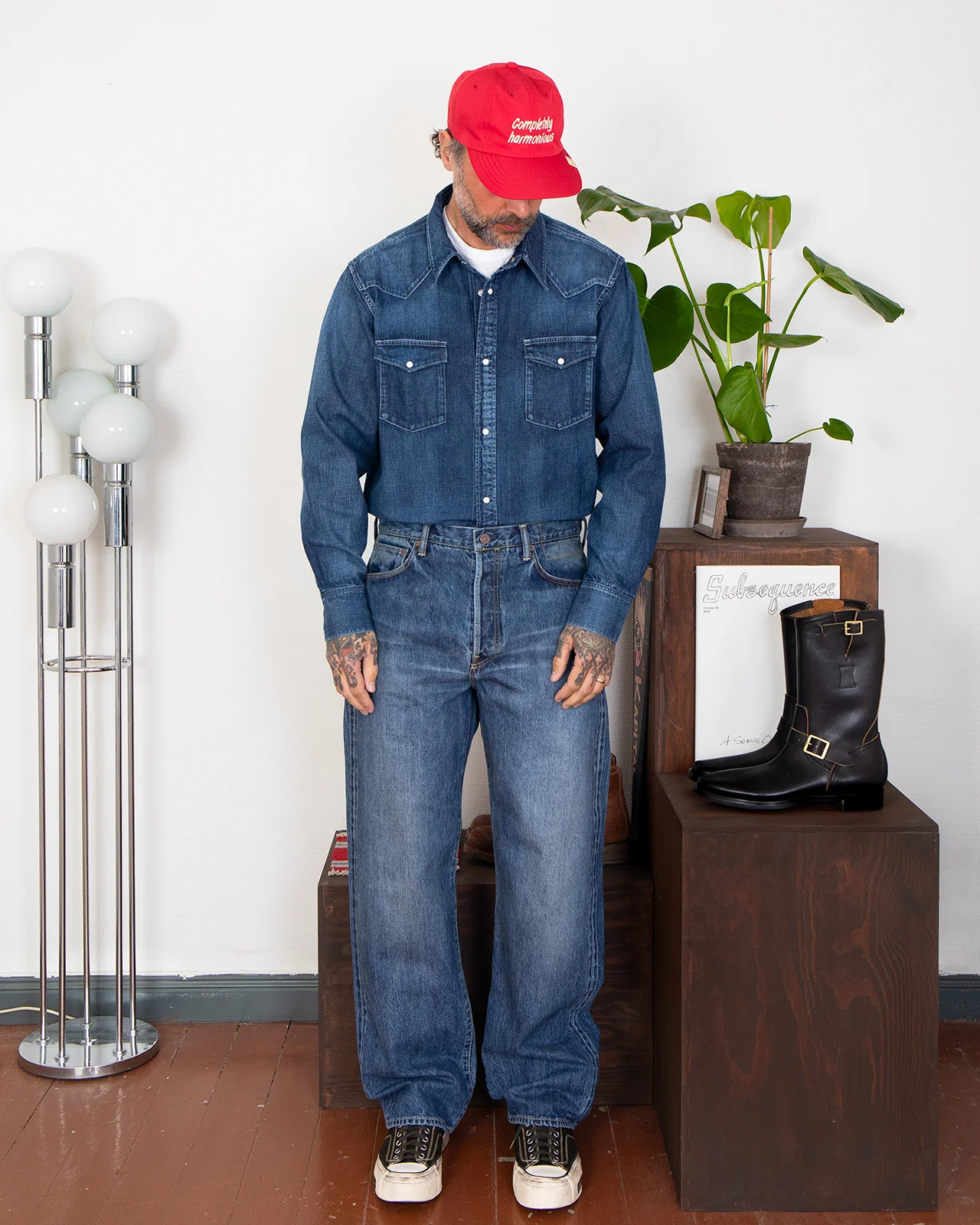 Visvim Social Sculpture 01 Wide DMGD-46 - Image 2