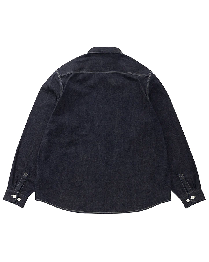 Visvim Social Sculpture Shirt, Larrikan Shirt L/S Mud OD - Image 5